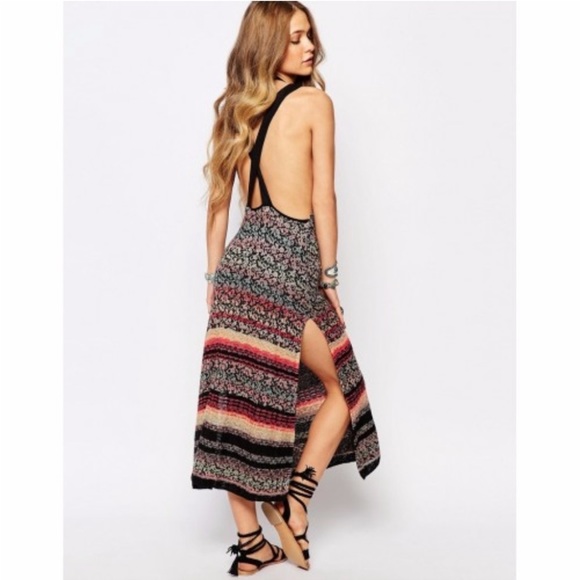 Free People Midnight Flowers Knit Maxi Dress Size XS - Picture 4 of 10